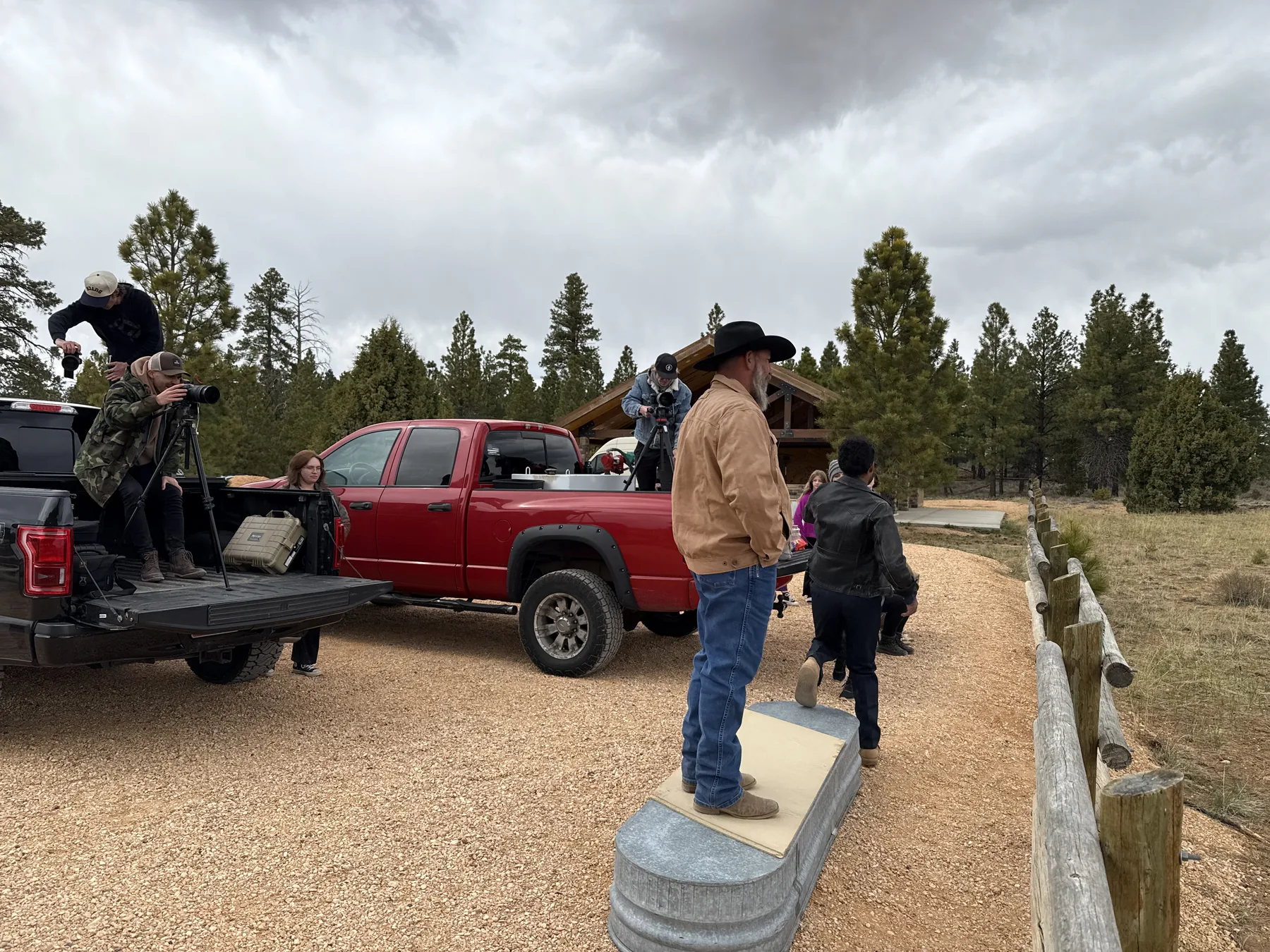 Behind the scenes crew truck on location